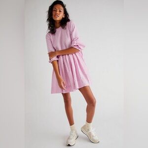Free People Gingham Living for This Tunic - XS